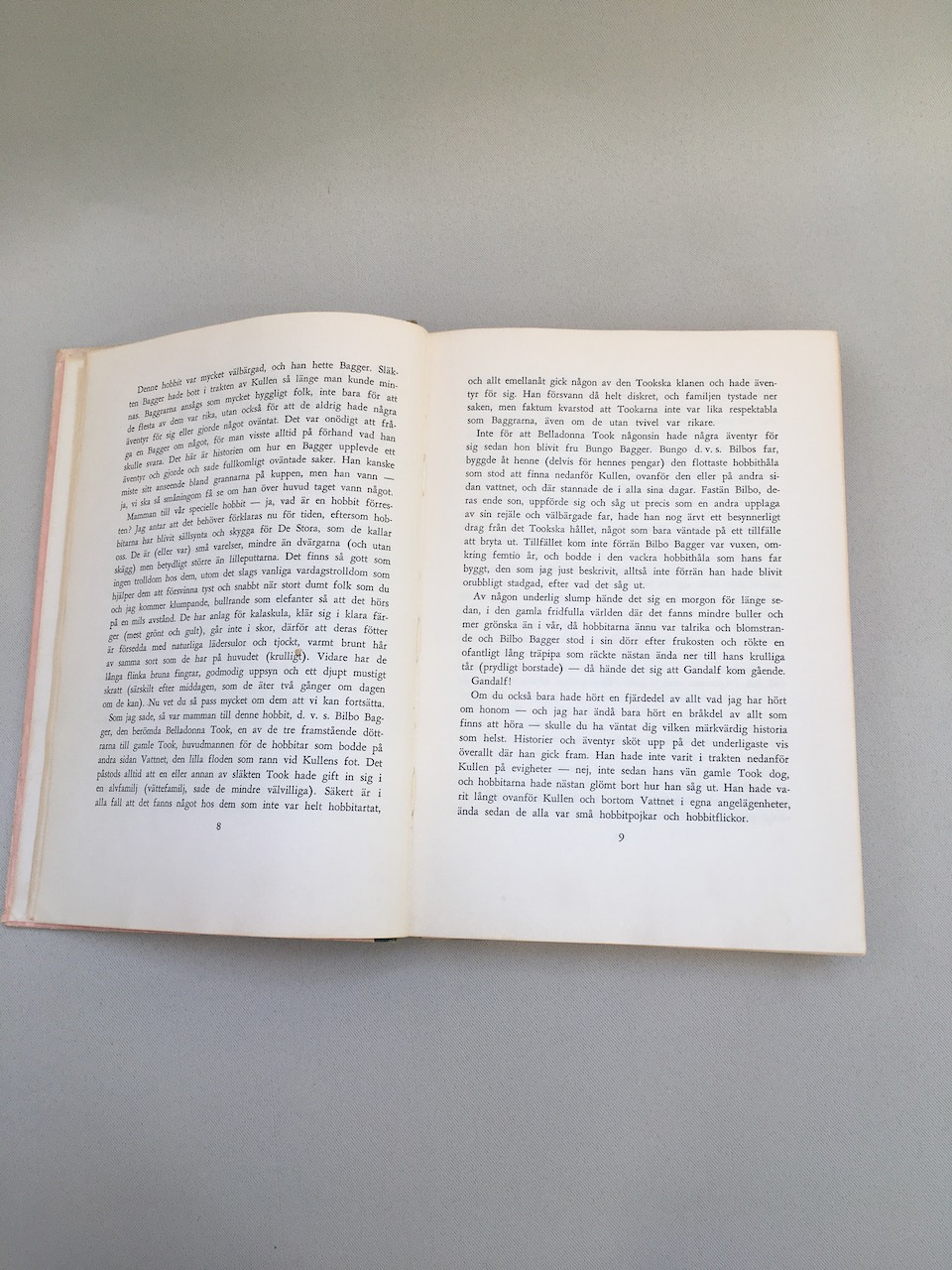 Bilbo En Hobbits Aventyr, 1962, First printing, First official Swedish Translation published by Raben and Sjogren 15