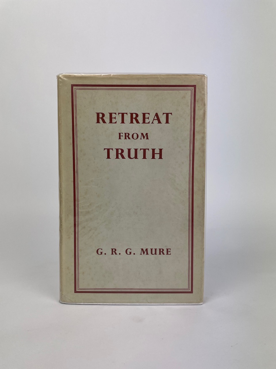 Retreat From Truth signed by Tolkien “Given by G.R.G.M. 1966 JRRT” on the flyleaf