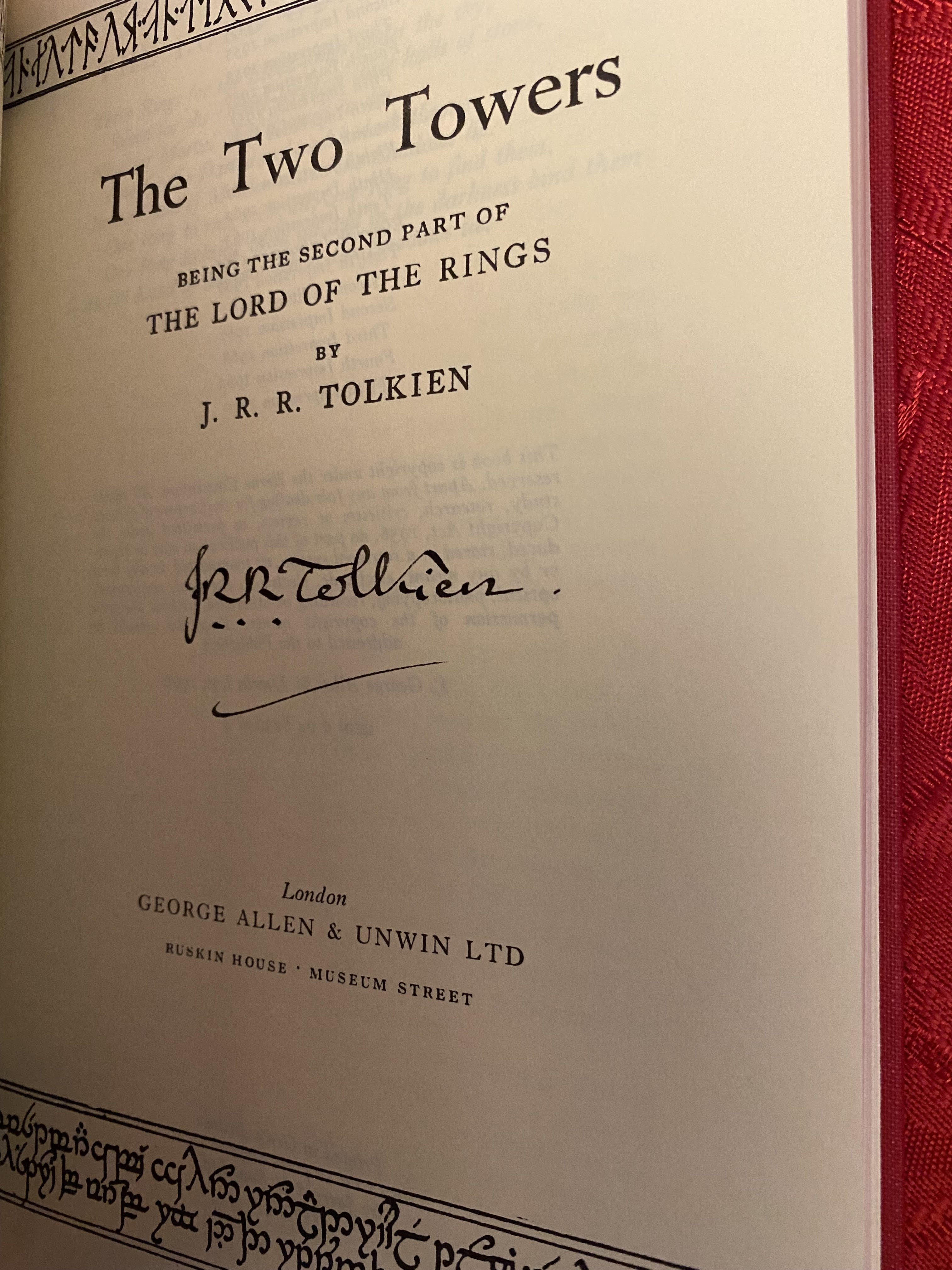 Rare Signed Lord of the Rings 3-Volume Set by J.R.R. Tolkien 6
