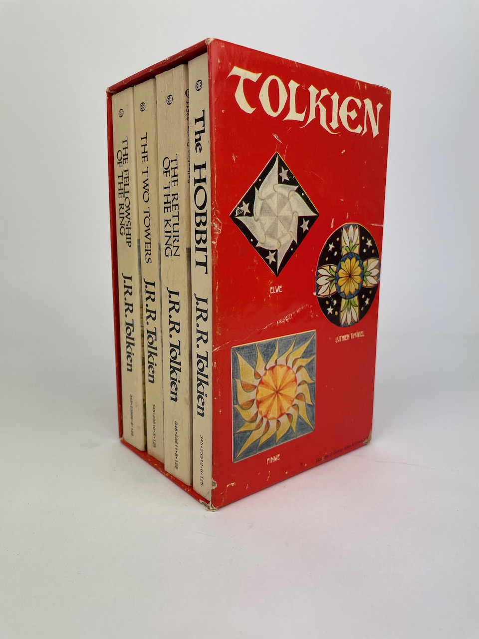 The Hobbit and The Lord of the Rings, Four Paperback Book Boxset from 1973, Red Slipcase 4