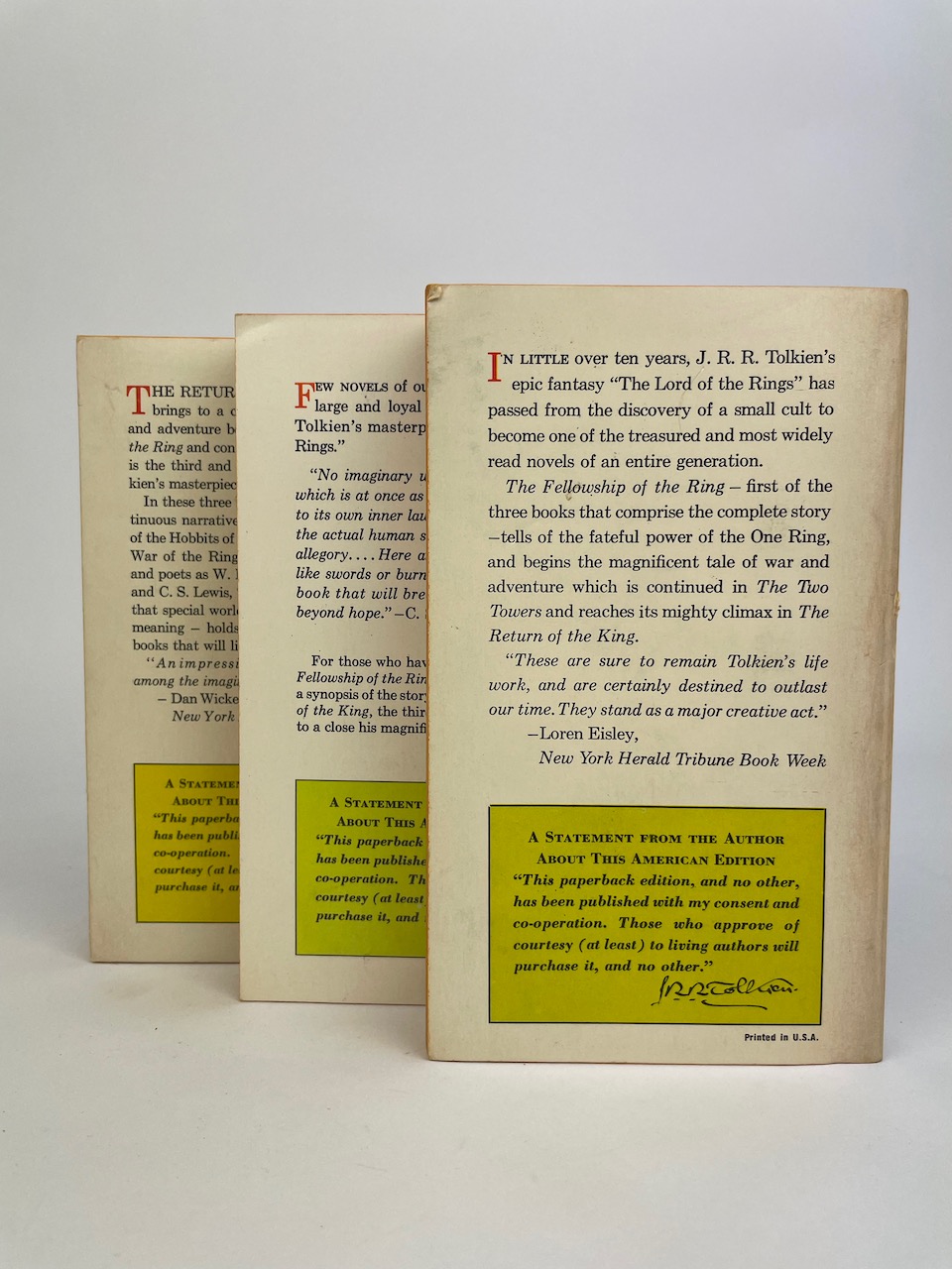 The Lord of the Rings from 1968, Authorized Edition in Black, White and Red Publishers Slipcase 13