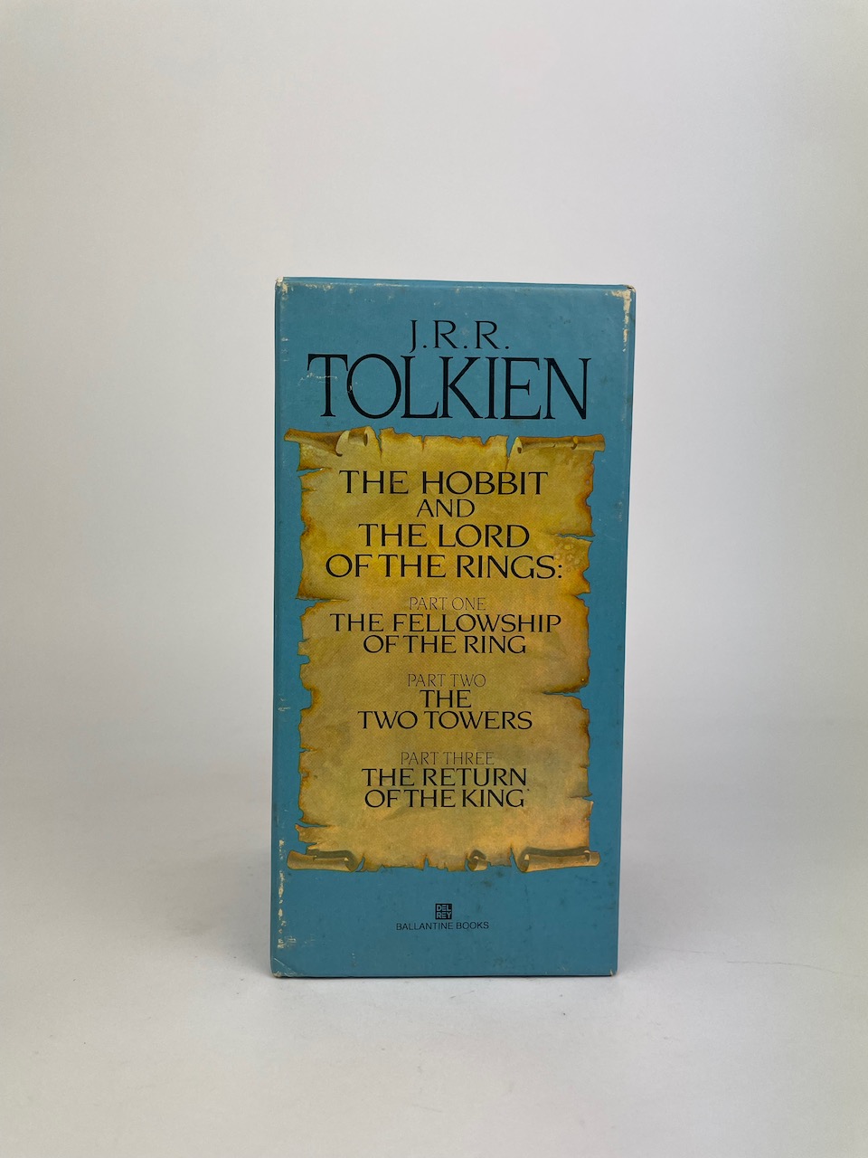 The Hobbit and The Lord of the Rings, Four Paperback Book Boxset from 1986, Blue Slipcase art by J.R.R. Tolkien 5