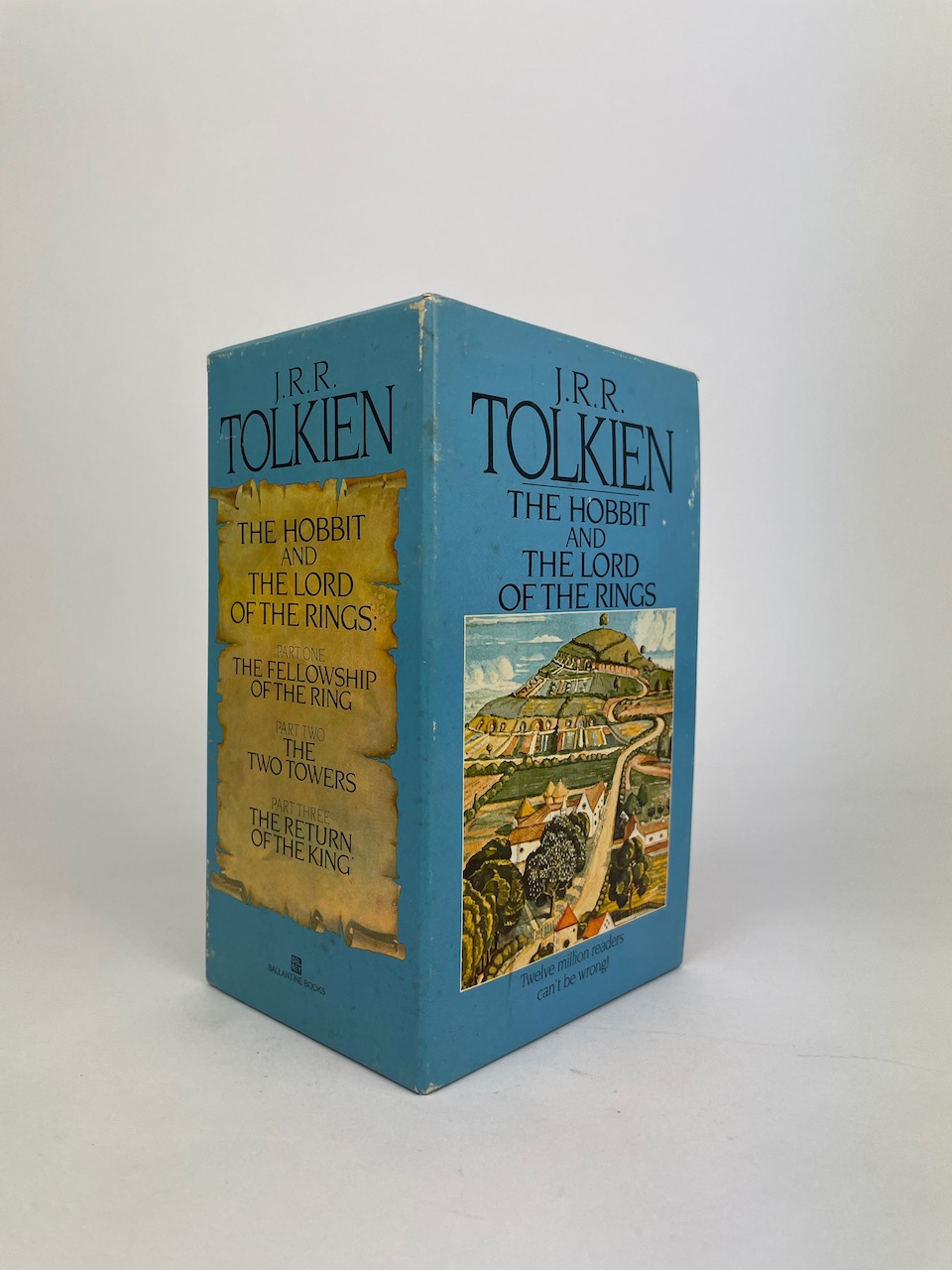 The Hobbit and The Lord of the Rings, Four Paperback Book Boxset from 1986, Blue Slipcase art by J.R.R. Tolkien 6