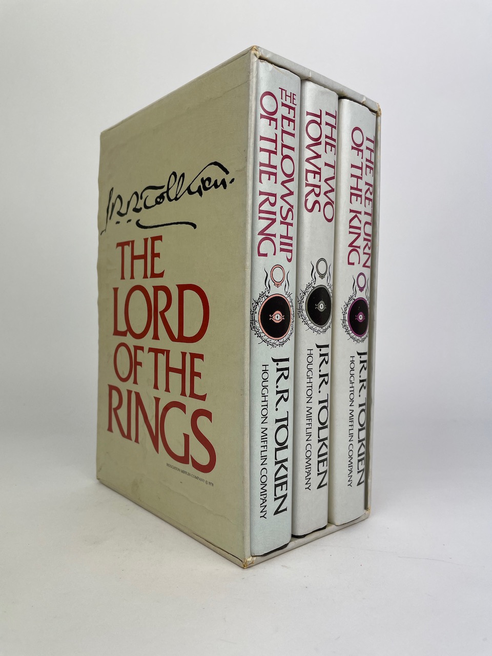 The Lord of the Rings JRR Tolkien Signature set from 1978, by Houghton Mifflin 1