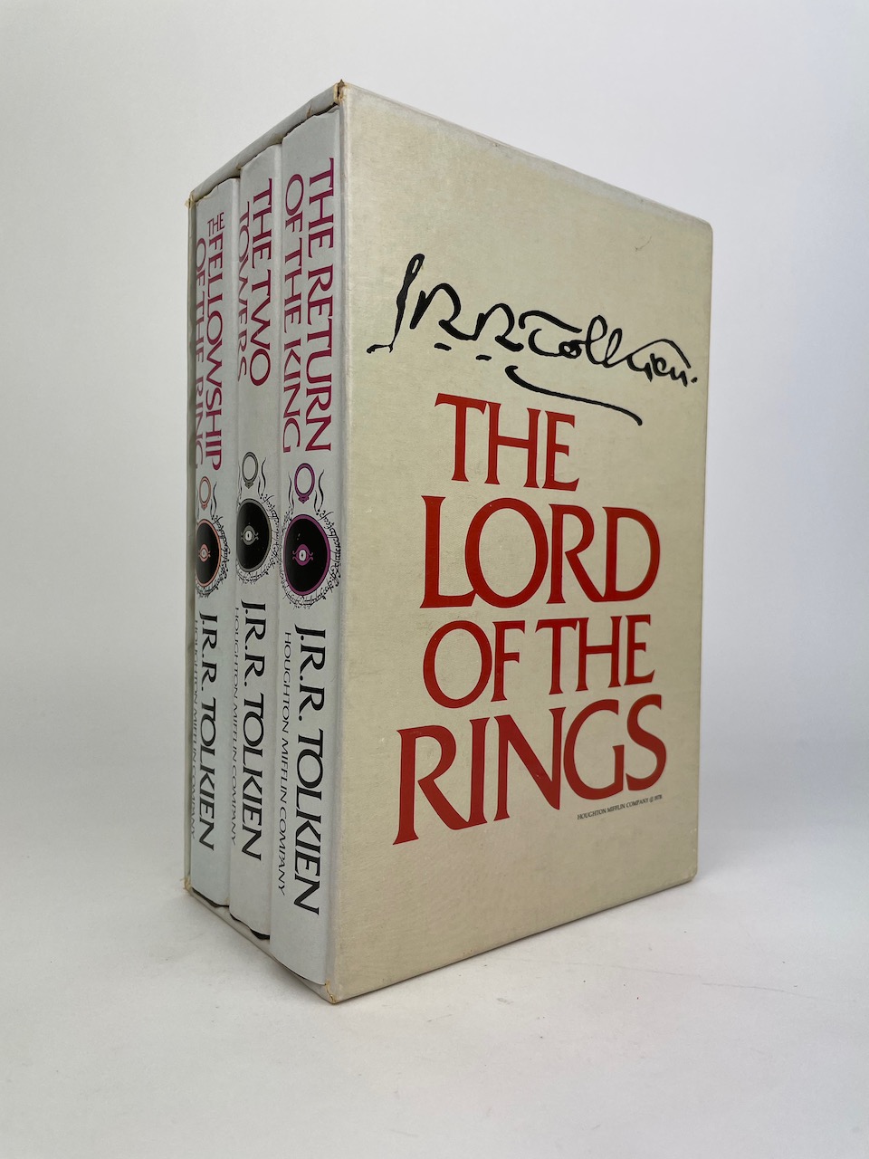 The Lord of the Rings JRR Tolkien Signature set from 1978, by Houghton Mifflin
