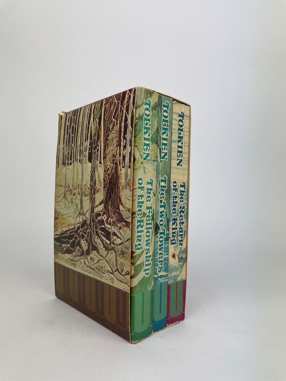 The Lord of the Rings with Tolkien art in sleeve from 1974, by Unwin Books