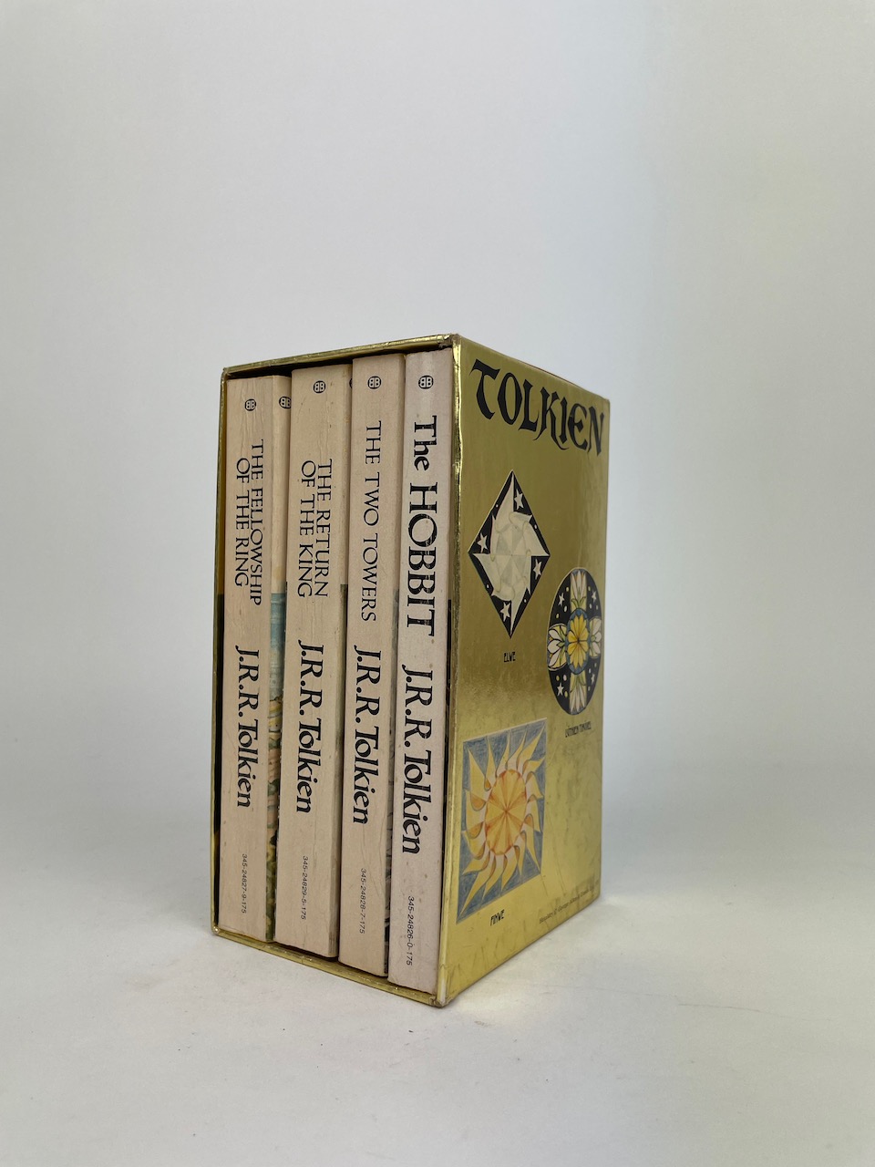 The Hobbit and The Lord of the Rings, Four Paperback Book Boxset from 1975, Gold Slipcase 6