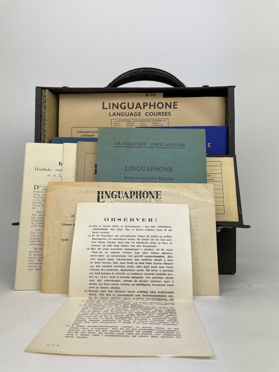 Linguaphone Conversational Course English - Complete set - 16 records and 6 booklets in original box 8
