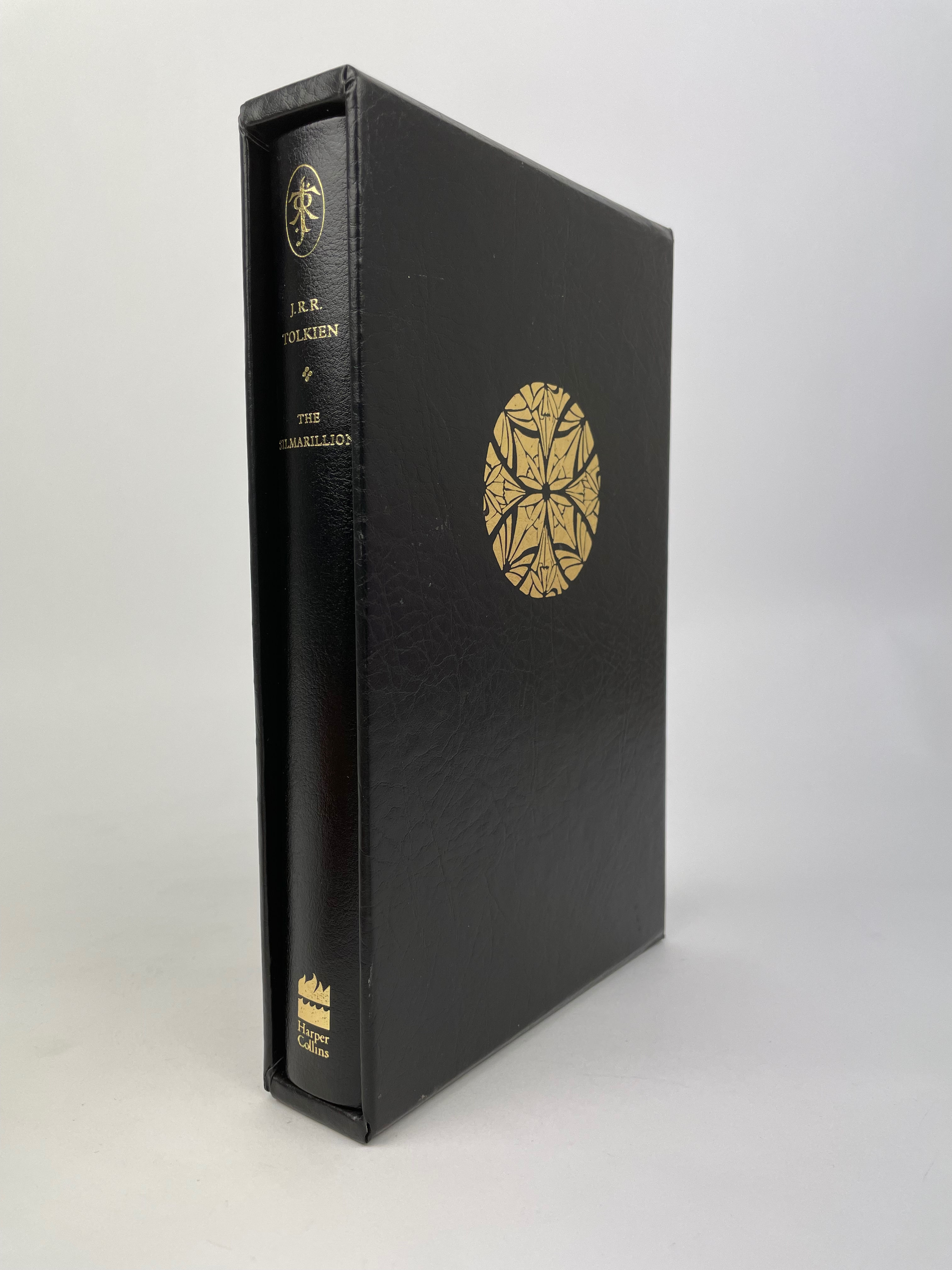 Harper Collins Publishers, the 1st printing of the 2002 Deluxe Limited Edition.  Quarter Bound in Black Leather with Gilt title, Author, Publisher and Tolkien Monogram to the spine