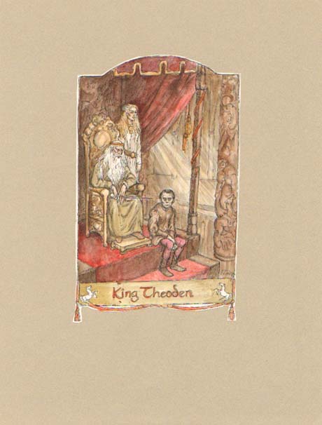 King Théoden by Inger Edelfeldt, original art