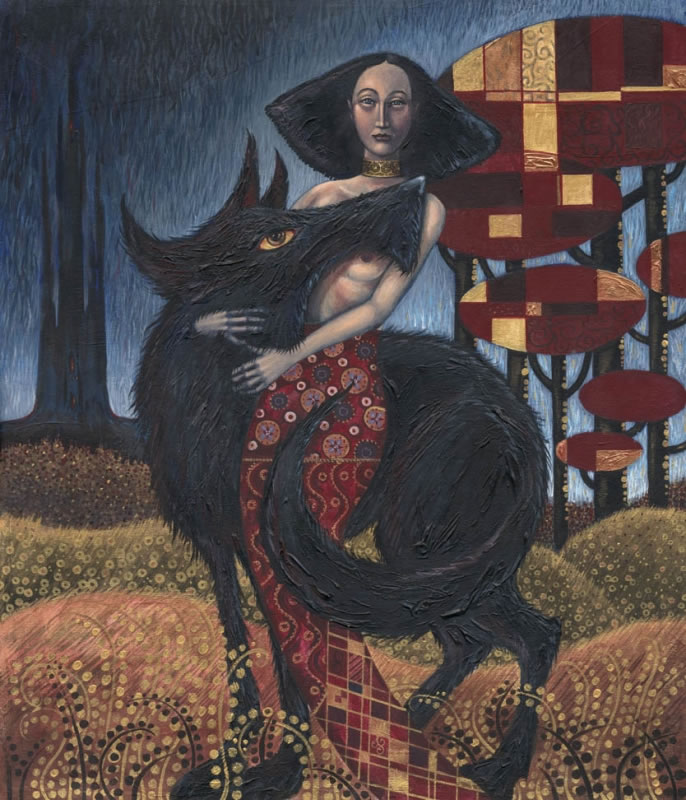 Luthien & the Wolf by Jay Johnstone