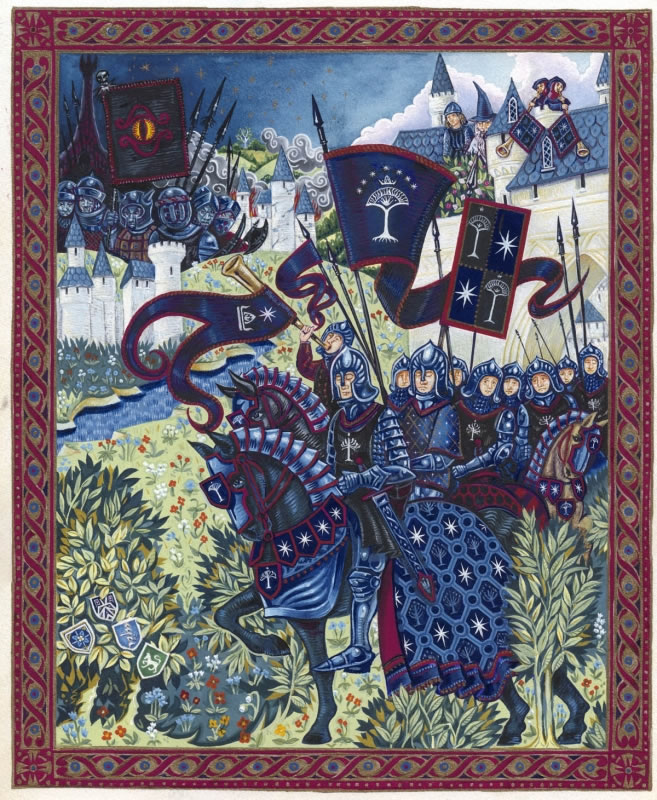 The Sacrifice of Faramir - limited hand embellished print by Jay Johnstone