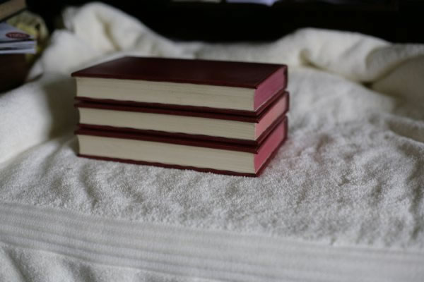 This is a 1st edition (13th, 9th, 10th impressions, ie 1963,1962, 1963) set fully rebound in burgundy red leather. 