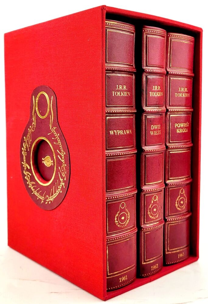 The Lord of the Rings — first Polish edition, 1961–1963, custom leather bindings