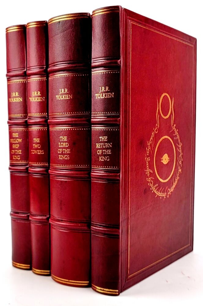 The Lord of the Rings trilogy and A Reader’s Companion — custom leather bindings, no. 8