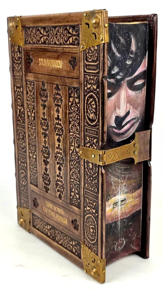 The Lord of the Rings — Alan Lee illustrated, leather binding with metalwork and fore-edge painting, no. 80