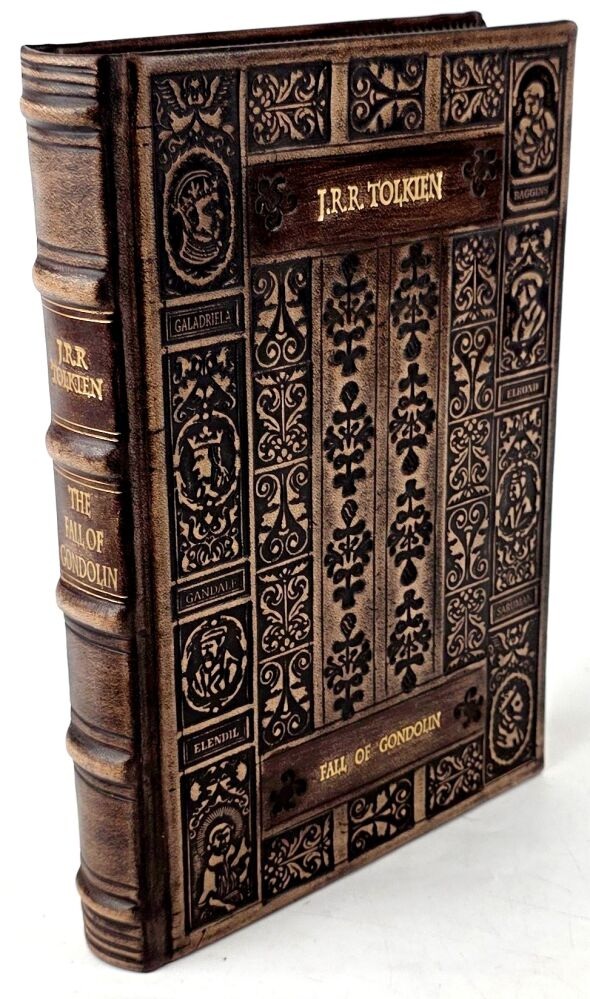 The Fall of Gondolin — Alan Lee illustrated, 2018, custom full-leather binding