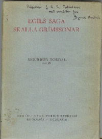 Nordal, Sigurdur. Egils Saga Skalla-Grimssonar.