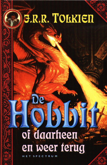 children's edition with on the cover a painting of Smaug by the brothers Hildebrandt and a drawing of Lydia Postma on the title page